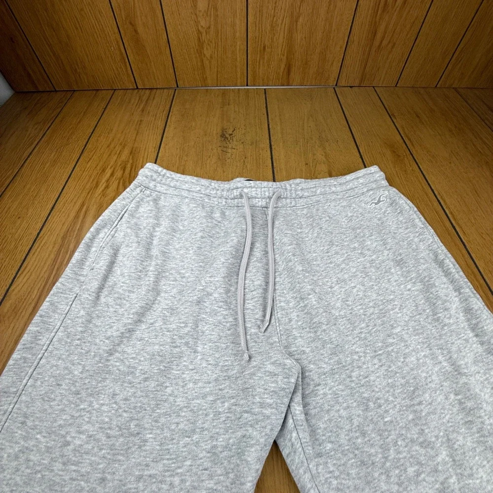 Hollister California Mens XL Grey Heather Jogger Sweatpants Drawstring Fleece
